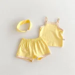【66-100】キャミ セットアップ ベビー 女の子 バンド付き シンプル - 画像 (8)