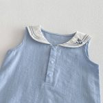 【66-90】ロンパース セーラー 無地 シンプル 着心地良い ベビー服 - 画像 (9)