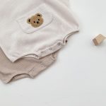 【66-90】ロンパース クマ柄 ポケット付き 半袖 ベビー服 - 画像 (18)