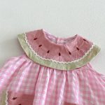 【66-110】ロンパースorワンピース スイカ ノースリーブ 姉妹服 - 画像 (11)