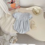【66-90】ロンパース レース パフスリーブ おしゃれ ベビー服 - 画像 (5)