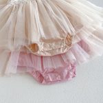 【66-90】ロンパース フリル メッシュ 可愛い 女の子 - 画像 (11)