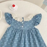 【66-130】ロンパース or ワンピース 肩フリル リボン柄 - 画像 (31)