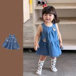 【73-100】デニムワンピース ウサギ ディリー 女の子