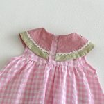 【66-110】ロンパースorワンピース スイカ ノースリーブ 姉妹服 - 画像 (12)