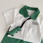 【73-100】セットアップ ダイナソー 可愛い トップス＆ボトムス - 画像 (12)