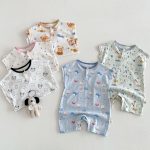【66-90】ロンパース クマ柄 カートゥーン 可愛い ベビー服 - 画像 (12)