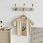 【90-130】Tシャツ 男女兼用 動物柄 プリント - 画像 (6)