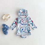 【66-100】水着 長袖 花柄 プリント おしゃれ - 画像 (7)