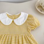 【66-90】ロンパース アヒル チェック 可愛い ベビー服 - 画像 (10)