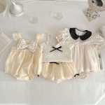 【66-90】ロンパース ドット 蝶結び 可愛い ベビー服 - 画像 (8)