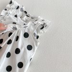 【66-90】ロンパース ノースリーブ ドット 可愛い ベビー服 - 画像 (7)