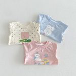 【80-150】Tシャツ 可愛い ドット 女の子 トップス - 画像 (12)