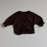 【73-100】ベビー 英字プリント ナチュラル 長袖Tシャツ - 画像 (5)