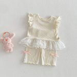 【73-110】シャツorパンツ フリル メッシュ シンプル 可愛い 女の子 - 画像 (4)
