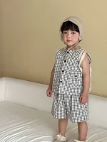 【80-150】チェックセットアップ or ワンピース ノースリーブ - 画像 (6)