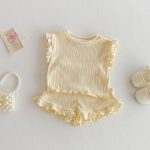 【73-120】セットアップ パステルカラー リブ 女の子 - 画像 (4)