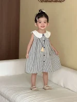 【80-150】チェックセットアップ or ワンピース ノースリーブ - 画像 (7)