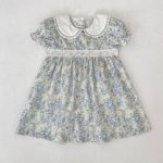 【66-130】ロンパースorワンピース ブルー 花柄 姉妹服 - 画像 (11)