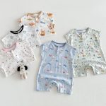 【66-90】ロンパース クマ柄 カートゥーン 可愛い ベビー服 - 画像 (3)