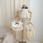 【66-90】ロンパース ドット 蝶結び 可愛い ベビー服 - 画像 (9)