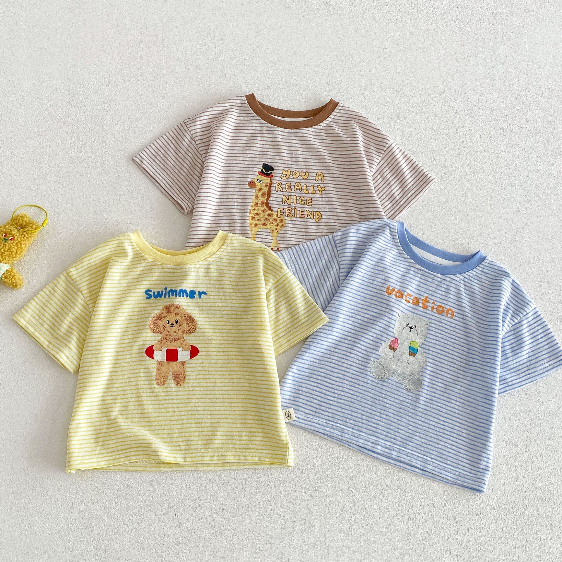 c7a54857b67dea904733d2012844875b.jpg 【73-120】Tシャツ 可愛い ボーダー トレンド おしゃれ トップス - 画像 (1)