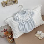 【66-90】ロンパース レース パフスリーブ おしゃれ ベビー服 - 画像 (8)