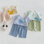 【73-110】Tシャツ 可愛い ボーダー トップス - 画像 (13)