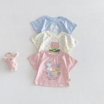 【80-150】Tシャツ 可愛い ドット 女の子 トップス - 画像 (6)