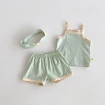 【66-100】キャミ セットアップ ベビー 女の子 バンド付き シンプル - 画像 (10)