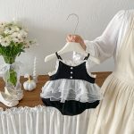 【66-90】キャミロンパース ブラック 可愛い 女の子 - 画像 (5)