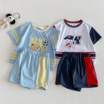 【73-120】セットアップ サッカーロゴ カジュアル 子供服 - 画像 (6)