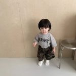【73-100】半袖Tシャツ ベビー 韓国風 英字柄 - 画像 (7)
