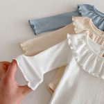 【66-90】　ロンパース 柔らか フリル襟 ベビー服 - 画像 (12)