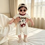 【66-90】ロンパース BOOMドッグプリント 可愛い ベビー服 - 画像 (6)