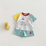 【73-120】セットアップ カラーバリ カートゥーン 可愛い ベビー服 - 画像 (5)