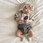 【66-90】サロペット ナチュラル ニット 無地 可愛い 赤ちゃん - 画像 (9)