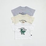 【73-100】半袖Tシャツ 恐竜イラスト 可愛い - 画像 (3)