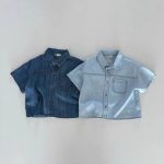 【73-100】デニム二点セット シンプル カジュアル ルーズ セットアップ - 画像 (3)