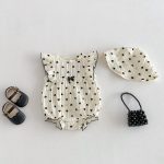 【59-90】ロンパース&帽子 可愛い ハート ベビー服 - 画像 (2)