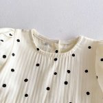 【66-90】ロンパース 可愛い レース ドット 赤ちゃん服 - 画像 (7)