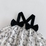 【66-90】キャミロンパース ブラック花 可愛い ベビー服 - 画像 (10)