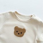 【66-90】ロンパース 半袖くま ワッペン ワッフル ベビー服 - 画像 (14)