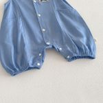 【66-90】サロペット ポケット付き ブルー シンプル 可愛い - 画像 (9)