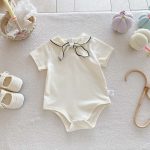 【66-90】ロンパース 蝶ネクタイ シンプル おしゃれ ベビー服 - 画像 (6)