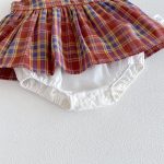 【66-90】ロンパース レッド チェック 可愛い ベビー服 - 画像 (13)