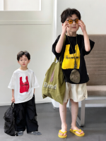 【90-160】半袖Tシャツ 男の子 プリント ストリート風
