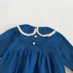 【66-90】ロンパース デニム レース 可愛い ベビー服 - 画像 (6)