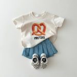 【90-150】半袖Tシャツ 韓国風 フードプリント 可愛い - 画像 (5)