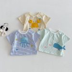 【73-110】Tシャツ 可愛い ボーダー トップス - 画像 (3)
